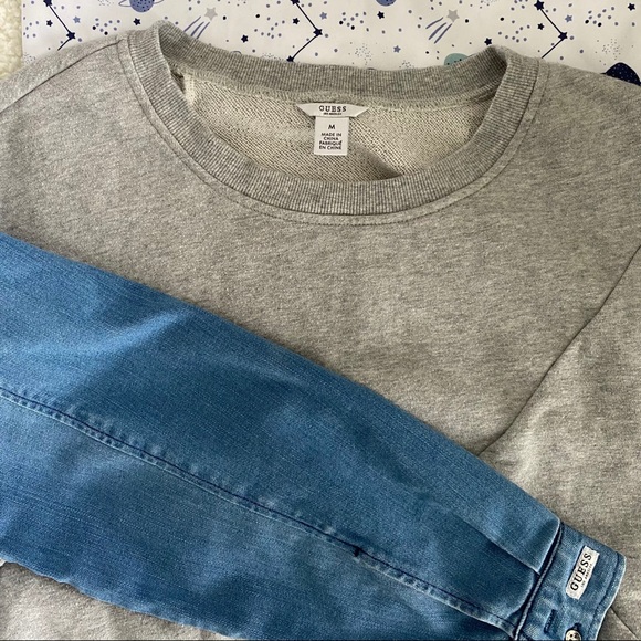 Guess Grey and Jean Sleeved Long Sleeve - Picture 3 of 4